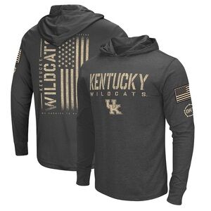 KY Wildcats Colosseum Team Military Appreciation LS Hooded Tee